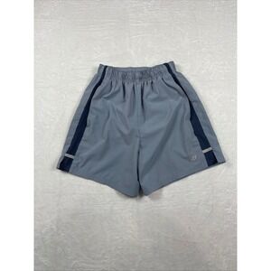 SB Tech CoolPlay Mens Running Shorts Grey Navy Blue Zipper Pocket Medium Workout